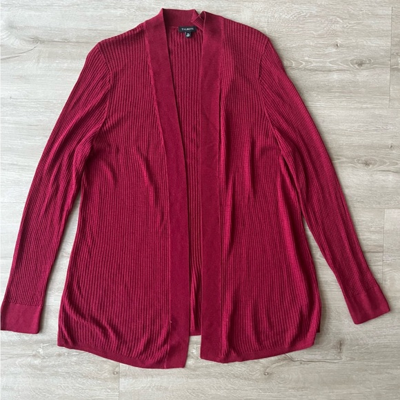 Talbots Red Open Front Long Cardigan Size XL - Picture 1 of 6